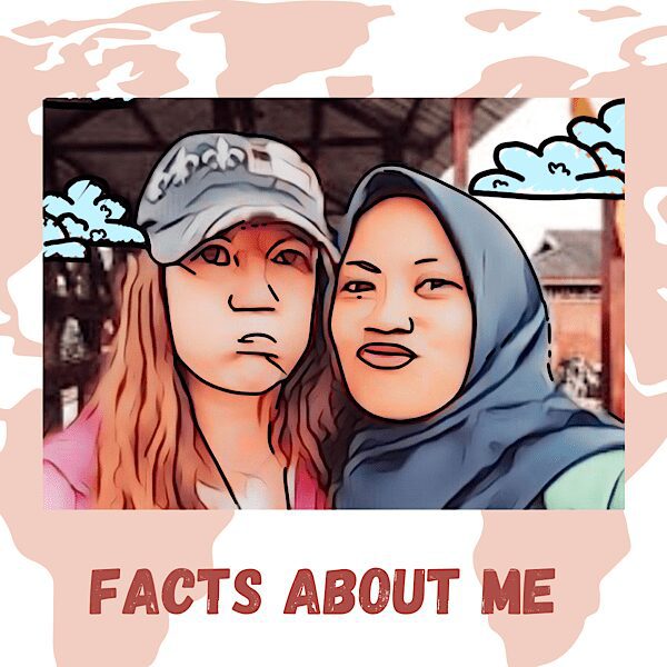 Comicstyle Bild Paula und eine Freundin - Text facts about me