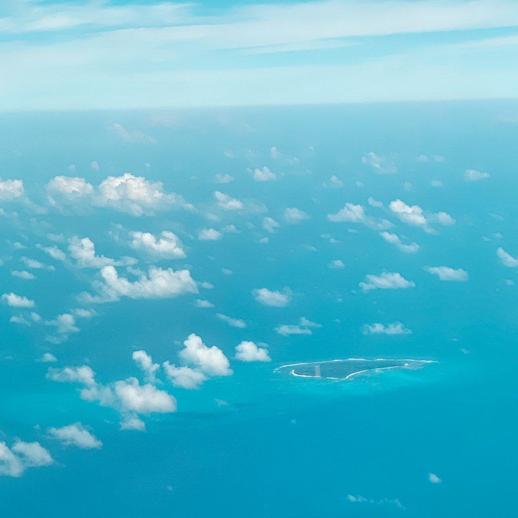 Im Anflug auf die Seychellen 